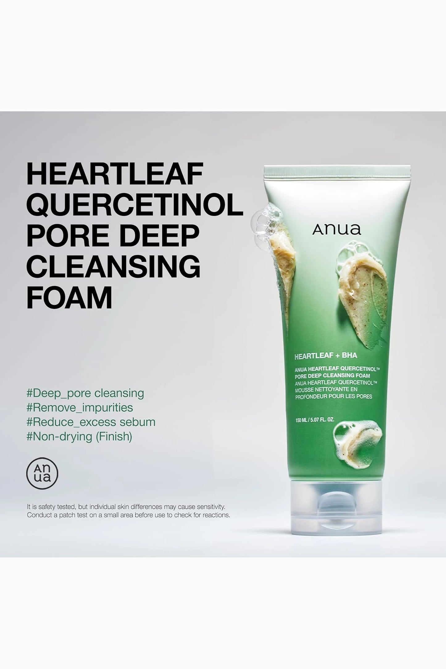 Heartleaf Quercetinol Pore Deep Cleansing Foam 150ML - ANUA