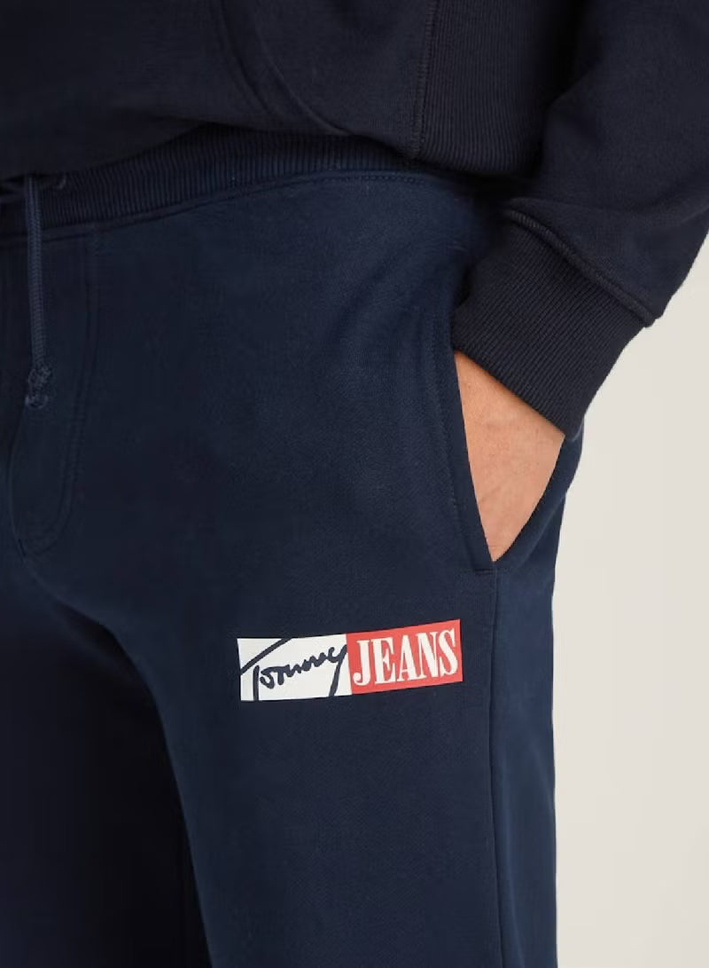 Signature Logo Cuffed Slim Joggers