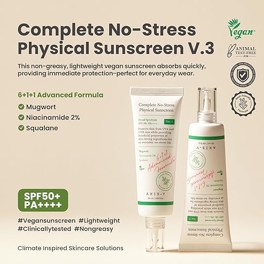 Complete No-Stress Physical Sunscreen (V3) 50ML - AXIS Y