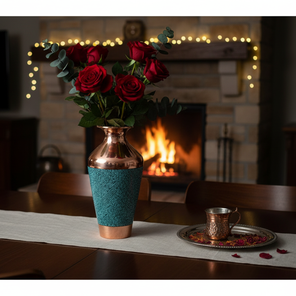 Turquoise Saljughi Vase 25