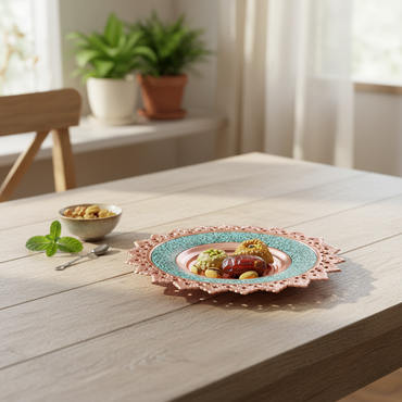 Turquoise Latticed Plate 20