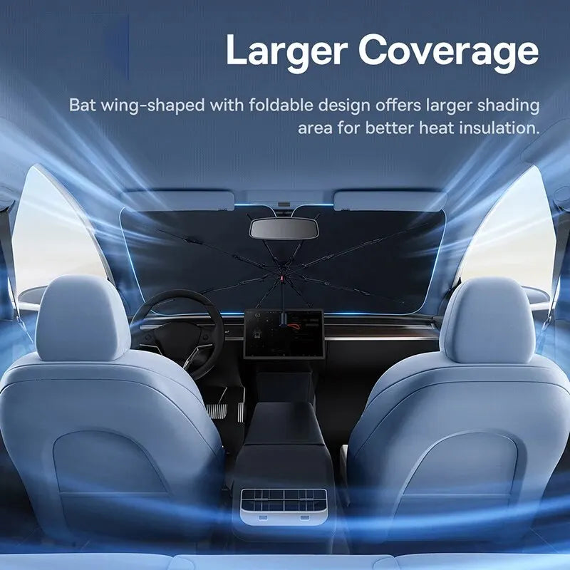 Car Windshield Sun Shade Umbrella Wider Hemmed Edges Cover Front Window Sunshades Summer Sun Protection Accessories