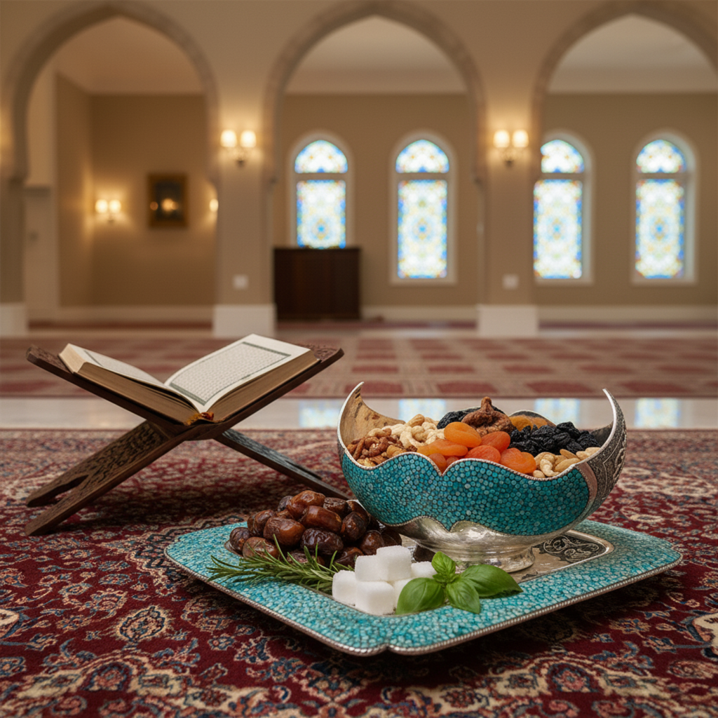Silver Turquise Kashkul & Plate