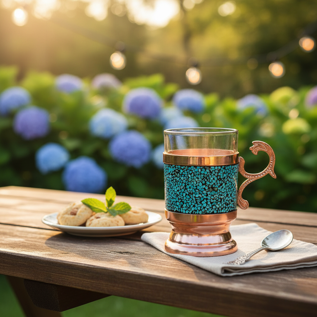 Turquoise Tea Glass