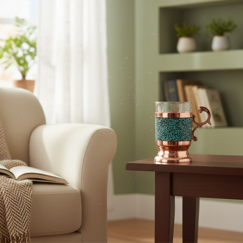 Turquoise Tea Glass