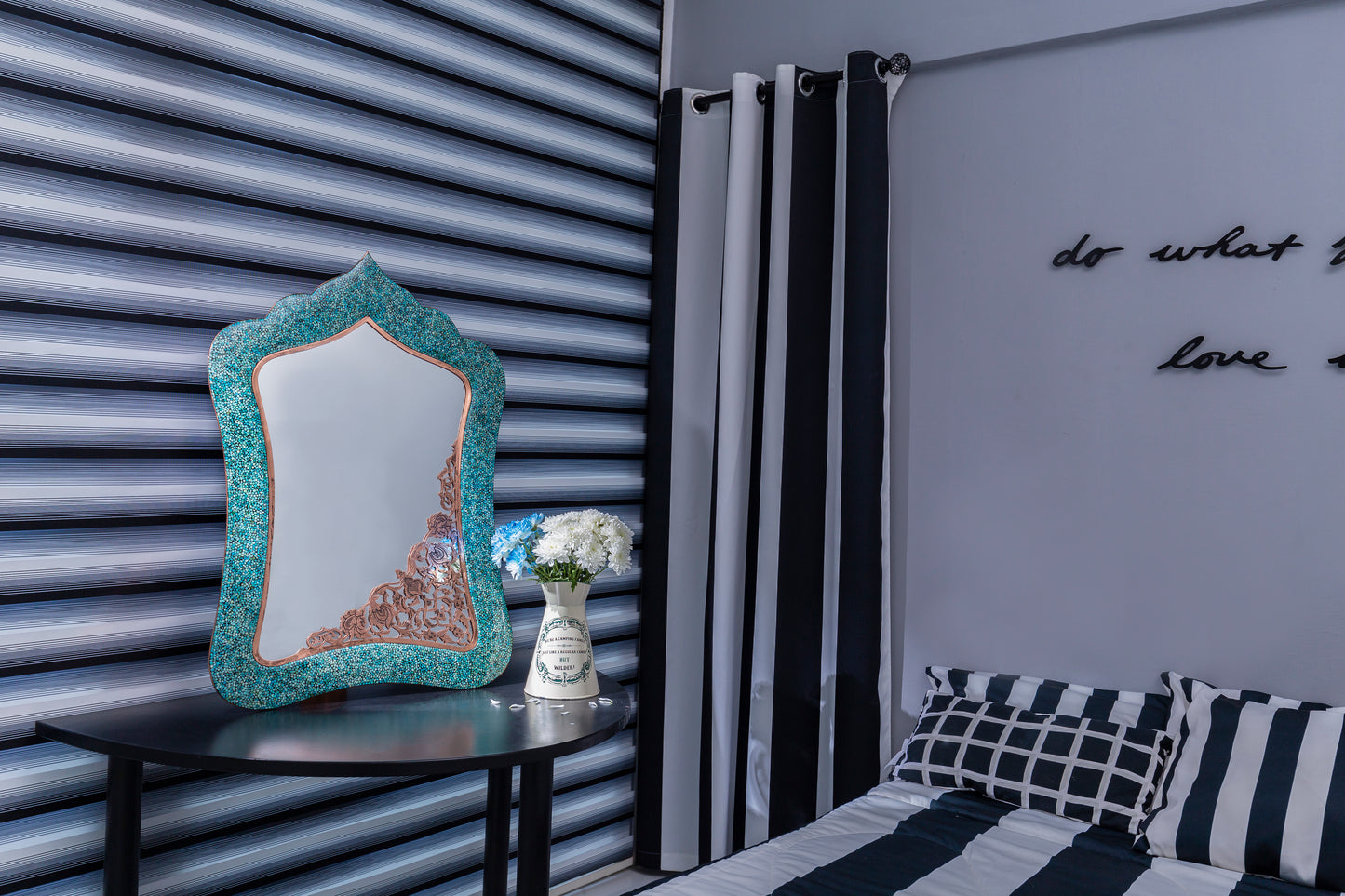 Super Rectangular Turquoise Mirror