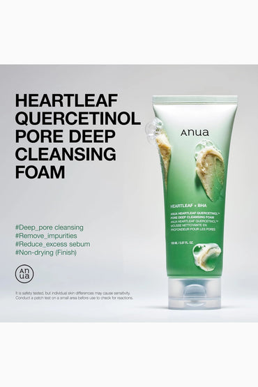 Heartleaf Quercetinol Pore Deep Cleansing Foam 150ML - ANUA