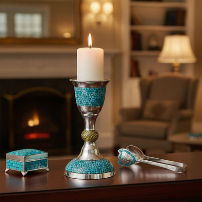 Silver Turquoise CandleStick S