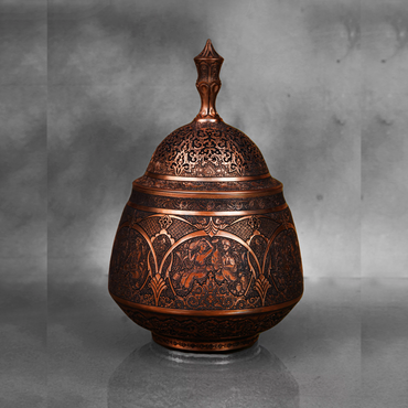 Hand-Engraved  Triple-Layered Sugar Bowl S