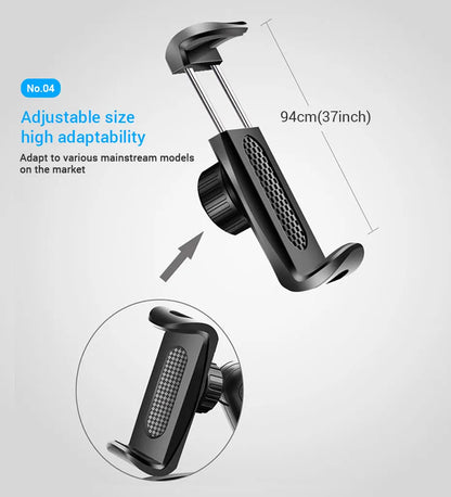 360 Degree Rotating Dashboard Car Phone Holder ABS Mobile Sun Visor Support Auto Rear View Mirror Stand Black Universal Accessory