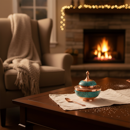 Turquoise Saljughi Sugar Bowl L