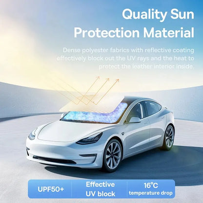 Car Windshield Sun Shade Umbrella Wider Hemmed Edges Cover Front Window Sunshades Summer Sun Protection Accessories