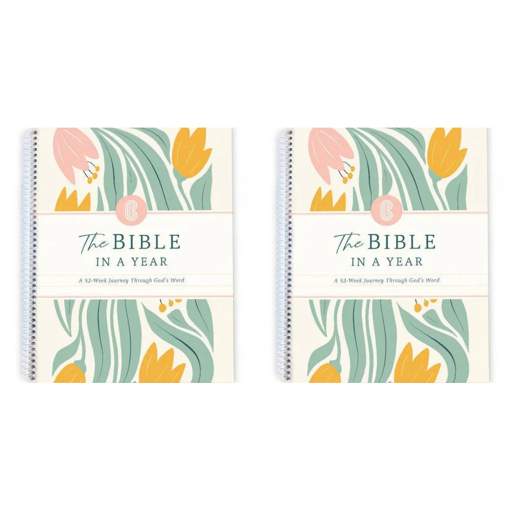 Perzora The Bible in A Year A 52-Week Study Notebook Multi-Purpose Womens Bible Study Plan Leak-Proof for Daily Bible Study Noteb
