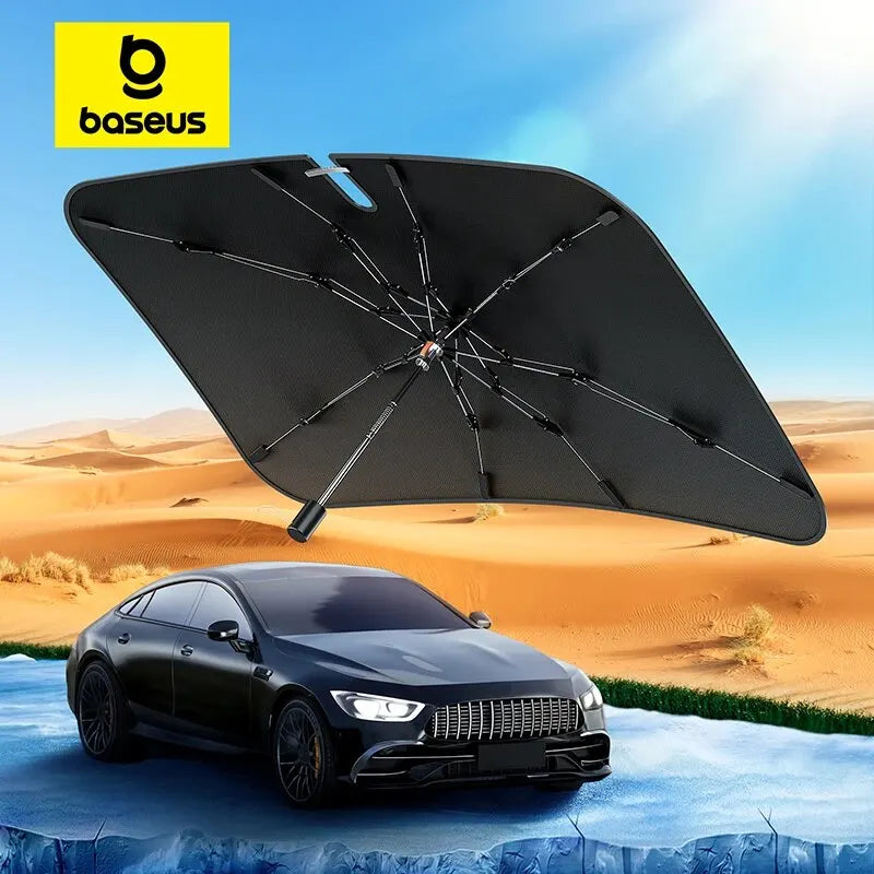 Car Windshield Sun Shade Umbrella Wider Hemmed Edges Cover Front Window Sunshades Summer Sun Protection Accessories