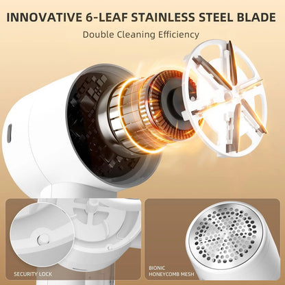Lint Remover Electric Digital Hair Ball Trimmer Wireless Electric High-speed Household Ball Remover Six Leaf Steel Knife