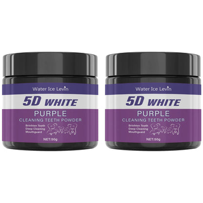 Purple Teeth Cleaning Powder - No Sulfuric Acid, Deep Cleansing and Polishing, Whitens Teeth Within 5 Days, Portable Daily Use and Travel