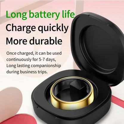 “Smart Ring Fitness Tracker – Heart Rate, SpO₂, Sleep & Step Monitor | Waterproof Multi-Sport Mode”