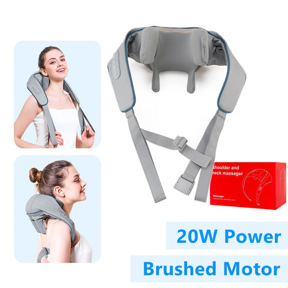 Perzaro 26W Brushless Motor Neck And Shoulder Massager Wireless Shoulder And Back Kneading Massage Shawl Neck masajeador