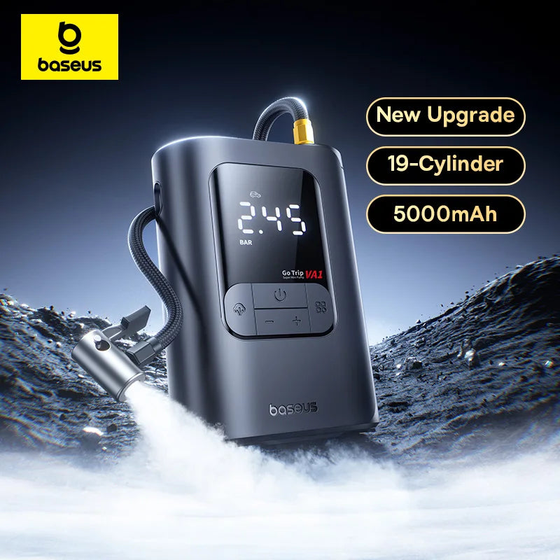 Wireless Car Air Pump Portable Air Compressor for Car Motorcycles Bicycle Electric Tire Inflator with LCD Digital Display