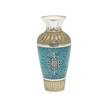 Silver Turquoise Saljughi Vase