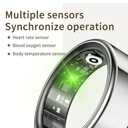 “Smart Ring Fitness Tracker – Heart Rate, SpO₂, Sleep & Step Monitor | Waterproof Multi-Sport Mode”