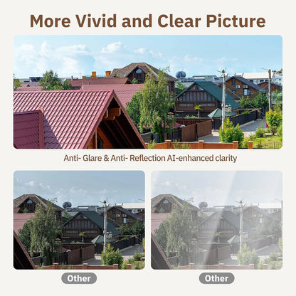 HEIYOUCAM Window Camera - Replaces Outdoor Cameras | 2.4/5GHz Wi-Fi | 3MP Resolution | Full-Color Night Vision Through Window |