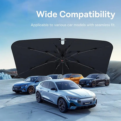 Car Windshield Sun Shade Umbrella Wider Hemmed Edges Cover Front Window Sunshades Summer Sun Protection Accessories