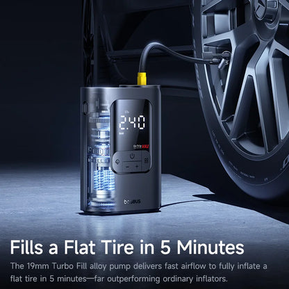 Wireless Car Air Pump Portable Air Compressor for Car Motorcycles Bicycle Electric Tire Inflator with LCD Digital Display