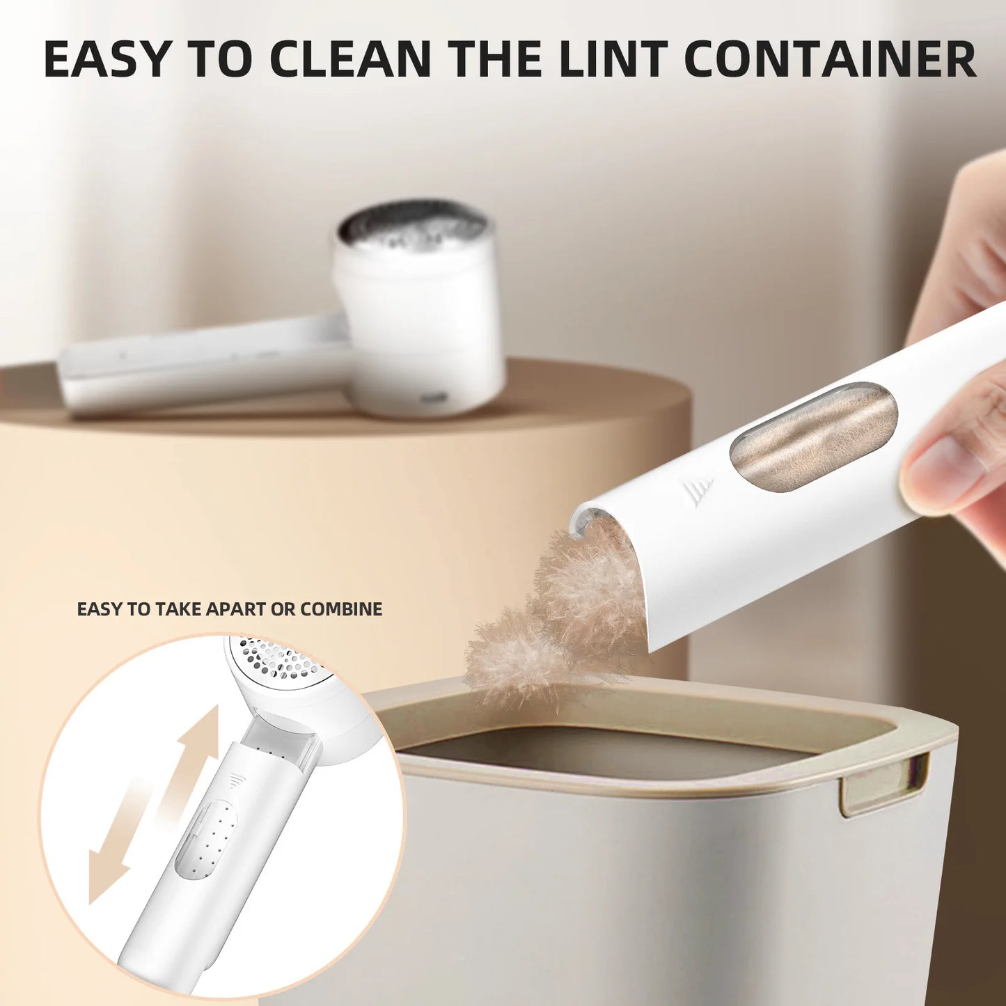 Lint Remover Electric Digital Hair Ball Trimmer Wireless Electric High-speed Household Ball Remover Six Leaf Steel Knife