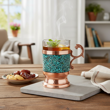 Turquoise Tea Glass