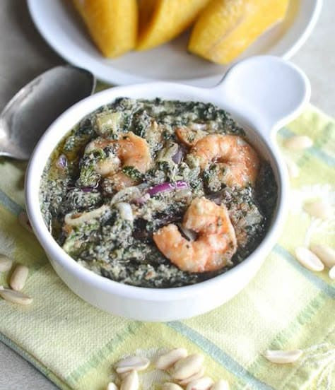 Ndole (Spinach/Bitterleaves and Peanut Soup)