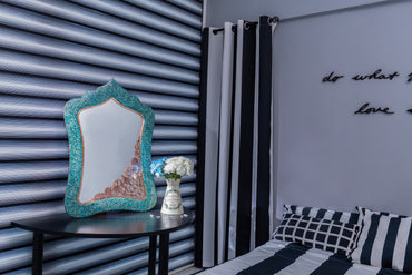 Super Rectangular Turquoise Mirror