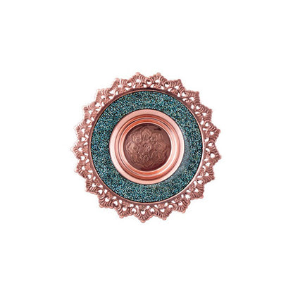 Turquoise Latticed Plate Handicrafts