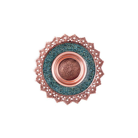 Turquoise Latticed Plate Handicrafts